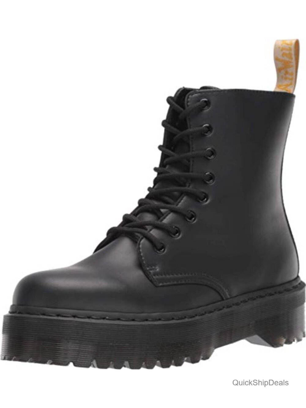 Vegan Leather Combat Boots 8-Eye Lace-Up Platform Ankle Boots Unisex
